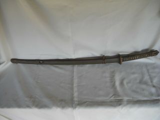 World War Ii Japanese Naval/army (?) Samurai Sword With Steel Scabbard