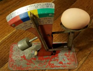 Vintage Oakes Mfg Co Tipton Ind Egg Scale Metal
