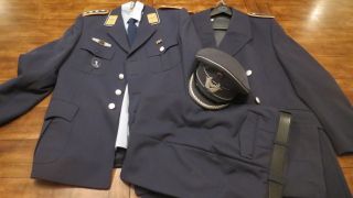 German Air Force,  Luftwaffe Nc Officer´s Uniform,  Complete With Visor Cap,  Shirt