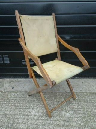 Vintage Edwardian Folding Campaign Chair