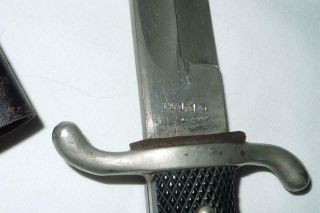 RARE GERMAN WW2 FIREMAN DRESS BAYONET KNIFE DAGGER SCABBARD PETER MULLER M113 12