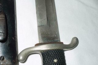 RARE GERMAN WW2 FIREMAN DRESS BAYONET KNIFE DAGGER SCABBARD PETER MULLER M113 6