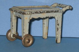 AUTHENTIC & OLD KILGORE TOY TEA CART CAST IRON ALL ORIG NOW ON CI124 2