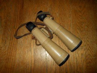 WW2 German Wehrmacht 10x50 Hensoldt BMJ Roof Prism PANZER Binoculars - RARE SIZE 3