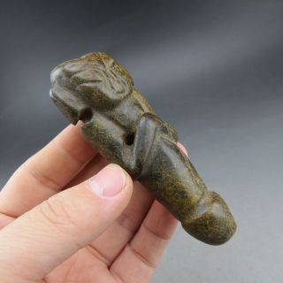 Jade,  Apollo,  penis,  pendant,  China,  Hongshan culture,  collectibles.  K0088 3