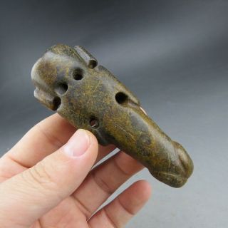 Jade,  Apollo,  penis,  pendant,  China,  Hongshan culture,  collectibles.  K0088 5