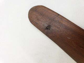 Vintage Queensland Carved Australian Aboriginal Hardwood and Painted Boomerang 4