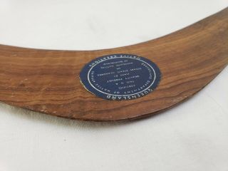 Vintage Queensland Carved Australian Aboriginal Hardwood and Painted Boomerang 5