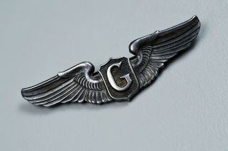 Wwii U.  S.  Army Air Corps Glider Pilot Wing - Pin Back,  Sterling