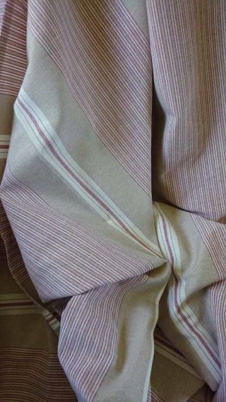 Large Panel Vintage French Cotton Striped Ticking For Projects.