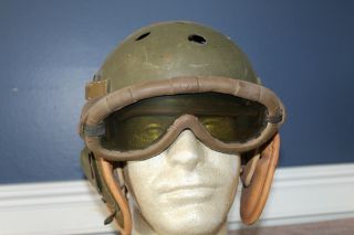 Early WW2 U.  S.  Army M - 38 Tankers Helmet w/Goggles,  Complete & 2
