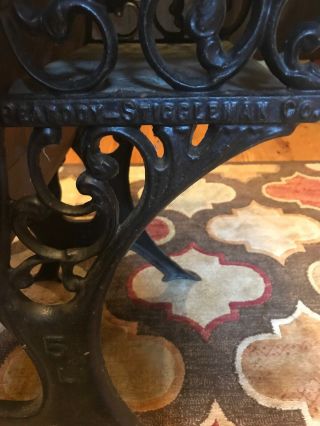 RARE FIND Antique cast iron Peabody and stiggleman desk with ornate details 2