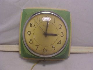 Vintage Art Deco Electric Wall Clock National Time By Ingraham Co Model Mk430