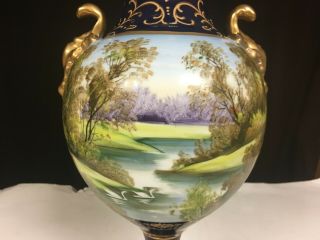 Francois Boucher Porcelain Sevres Style Lidded Urn,  Vase 5