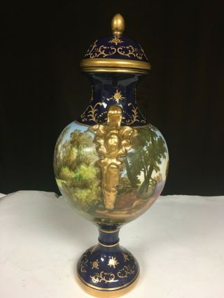 Francois Boucher Porcelain Sevres Style Lidded Urn,  Vase 6