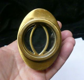 Vintage Peabody Acker D - 699 Brass Door Knocker Speakeasy Peephole