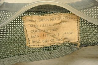 US Air Force Vietnam era SRU 21/P Pilots Survival Vest Snaps (6063) 2