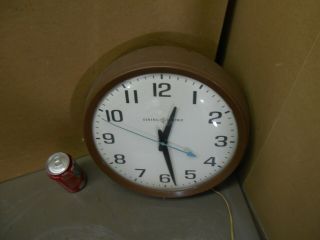 Vintage GE School Wall Clock Model 2012 - 14.  