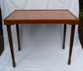 Vintage Retro Mid - Century Silverdale Geebro Formica Folding Butlers Tray Table