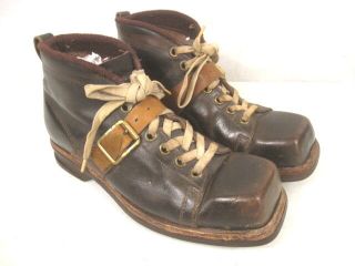 Wwii Us Army 10th Mountain Div.  Leather Combat Ski Boots - 1st Type - Size 9.  5