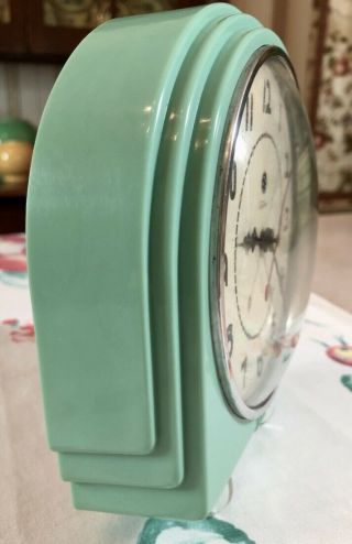 Vintage Deco Telechron Jadite Kitchen Clock.  looks great w/ McKee & Fire King 2