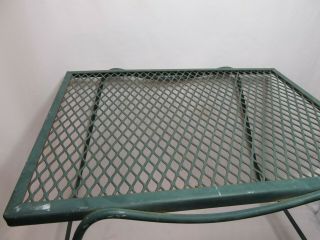 2 Vintage Stacking Nest Side Tables Metal Wrought Iron Wire Mesh Outdoor Patio 6