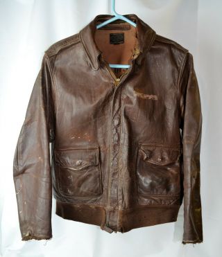 Authentic Leather Flight Jacket A2 - Wwii - Us Air Force