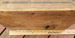RARE Antique Wooden Advertising Box Drawing - Room Tea c1904 Finger Jointed 3