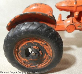 1940 Arcade Cast Iron Allis Chalmers Farm Tractor Toy 7.  5 Inch Antique Vintage 4