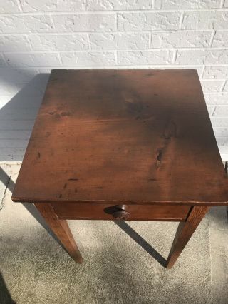 1 drawer side table stand - dovetailed from early 1900 ' s - Ship or local pickup 3