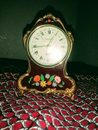 Reuge Music Box Alarm Clock Plays " The Blue Danube " Made In Germany