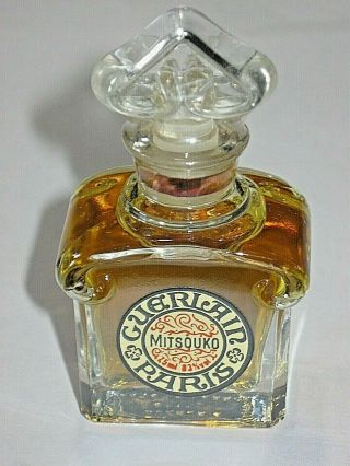 Vintage Guerlain Mitsouko Perfume Bottle & Box 1/4 OZ 7.  5 ML Full 1980s 3