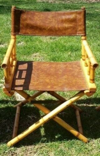 Vintage Bamboo Style Directors Folding Chair Retro Mid - Century Modern 1 Chair
