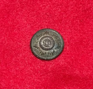 Dug Confederate Silvered North Carolina Civil War Button Relic Cs Sunburst