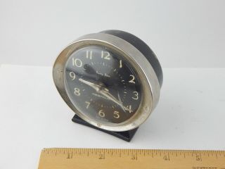 Vintage Westclox Baby Ben Alarm Clock 58056 Plastic Chrome Black Dial Well