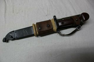 Romanian Military Issue Wire Cutting Bayonet Knife Comblock With Scabbard Froga4