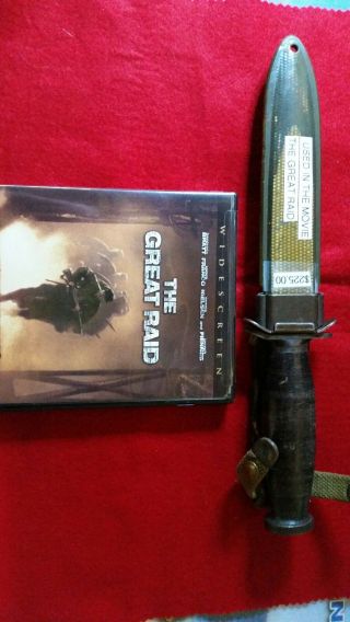 M3 Style Fighting Knife Movie Prop With Dvd.  Possibly Us Unmarked.
