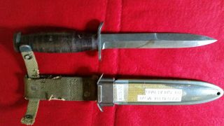 M3 Style Fighting Knife Movie Prop with Dvd.  Possibly US unmarked. 2