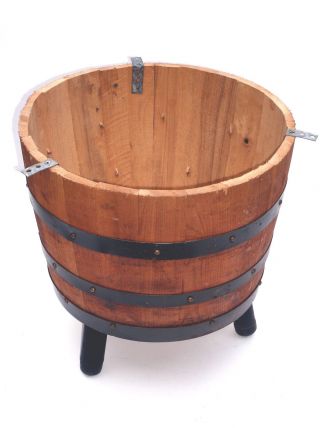 Vintage Whiskey Barrel End Table Base 2