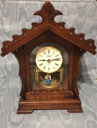 Vintage Rare German Hermle Anniversary Mantle Clock Germany