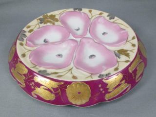 Antique C1900 Marx & Gutherz Carlsbad Oyster Plate Hand Painted Porcelain
