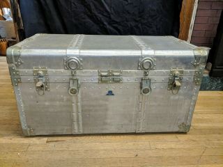 Mid - Century Vintage Kowa Aircraft Aluminum Trunk In