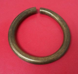 Fine Old Antique 19th C West African Nigerian Yoruba Round Brass Currency Manila