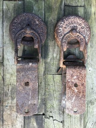 Antique Vintage Safety Door Hangers Ashland Ohio Barn Door Rollers