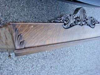 N R P Antique Solid Oak Hand Carved Flare out TOP for Knock Down Wardrobe top 2