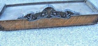 N R P Antique Solid Oak Hand Carved Flare out TOP for Knock Down Wardrobe top 6
