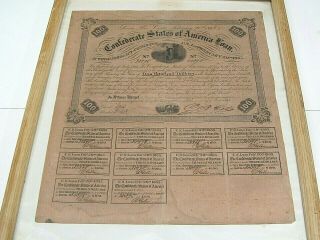 Civil War Confederate States 1863 Bond Sheet