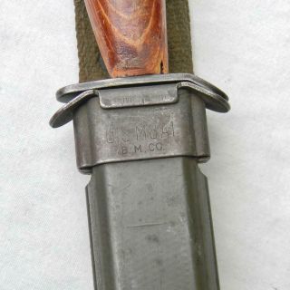 US WW2 blade - marked IMPERIAL M3 TRENCH KNIFE fighting knife,  BM Co M8A1 scabbard 11
