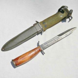 Us Ww2 Blade - Marked Imperial M3 Trench Knife Fighting Knife,  Bm Co M8a1 Scabbard