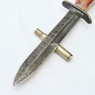 US WW2 blade - marked IMPERIAL M3 TRENCH KNIFE fighting knife,  BM Co M8A1 scabbard 6